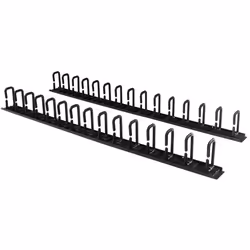 StarTech.com Pannelo Gestione Cavi Verticale per Server Rack con Gancio a D - 40U, Nero, Acciaio, 40U, 1727,2 mm, 50 mm, 87 m ...