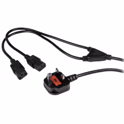 StarTech.com PXT101YUK, 2 m, BS 1363, 2 x Attacco C13, SVT, 250 V, 10 A