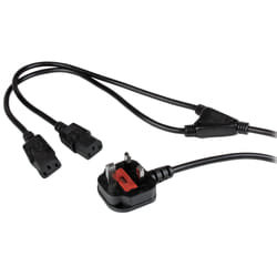 StarTech.com PXT101YUK cavo di alimentazione Nero 2 m BS 1363 2 x Attacco C13