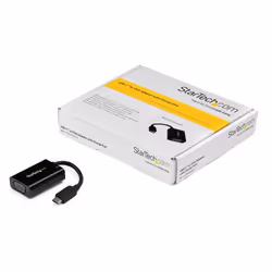 StarTech.com Adattatore da USB-C a VGA con alimentazione - 1080p Convertitore video USB Type-C a monitor VGA con porta di ricarica Pass-Through PD 60W - Compatibile Thunderbolt 3 - Nero - Vista aggiuntiva 5