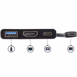 StarTech.com Adattatore multifunzione USB-C a HDMI 4K con fornitura di alimentazione e porta USB-A - Vista aggiuntiva 4