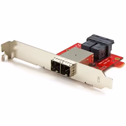 StarTech.com Adattatore Mini-SAS - Dual SFF-8643 a SFF-8644 - con Staffa Intera e a Mezzo Profilo - 12Gbps, Mini SAS, Mini-SA ...