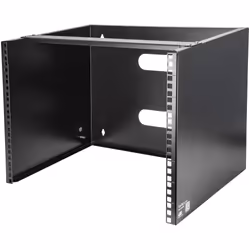 StarTech.com Staffa Rack 19" 8U a Parete - Profondità 35 cm Profilo Basso - Rack 19 pollici per Switch, Patch Panel, Server e ...