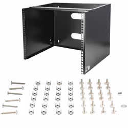 StarTech.com Staffa Rack 19" 8U a Parete - Profondità 35 cm Profilo Basso - Rack 19 pollici per Switch, Patch Panel, Server e Dispositivi IT - Portata 36 Kg - Nero - Vista aggiuntiva 7