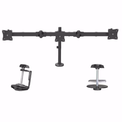 StarTech.com Braccio per triplo monitor VESA fino a 27" - Supporto monitor scrivania ergonomico - Staffa per monitor articolata regolabile in altezza - Inclinazione/Rotazione dello schermo - Vista aggiuntiva 7