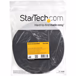 StarTech.com Rotolo di nastro a strappo da 15,2 m - Fascette riutilizzabili da tagliare su misura - Feltro adesivo autobloccante - Fascette serracavo con fissaggio a strappo per cavi industriali - Nero - Vista aggiuntiva 4