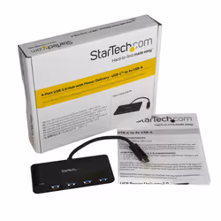 StarTech.com HB30C4AFPD hub di interfaccia USB 3.2 Gen 1 (3.1 Gen 1) Type-C 5000 Mbit/s Nero - Vista aggiuntiva 5