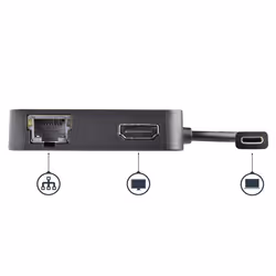 StarTech.com Adattatore Multiporta USB-C per Portatili - 4k HDMI - GbE - USB Tipo C - USB-A - Vista aggiuntiva 4
