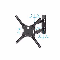StarTech.com Montaggio a parete per TV Full Motion - Display VESA da 32-55 pollici (77lb/35kg) - Montaggio a parete per TV a schermo piatto universale a basso profilo - Supporto per braccio articolato regolabile ad inclinazione e rotazione per impieghi intensivi - Vista aggiuntiva 4