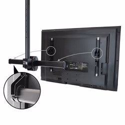 StarTech.com Supporto a soffitto per TV - Staffa per TV con asta telescopica corta egolabile - Inclinabile / girevole - Staffa VESA universale per schermo singolo da 32" a 75" - Vista aggiuntiva 5