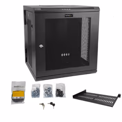 StarTech.com RK1224WALHM rack 12U Da parete Nero - Vista aggiuntiva 8