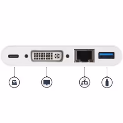 StarTech.com Adattatore Multiporta per Portatili USB-C - Power Delivery - DVI - GbE - USB 3.0 - Vista aggiuntiva 5