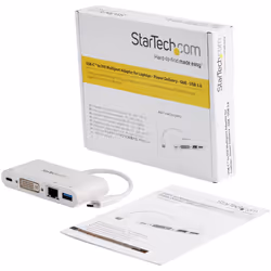 StarTech.com Adattatore Multiporta per Portatili USB-C - Power Delivery - DVI - GbE - USB 3.0 - Vista aggiuntiva 6