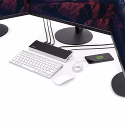 StarTech.com Docking Station USB-C per triplo monitor UHD 4K, Mac e Windows, Dock USB C a HDMI e DisplayPort, Hub a 5 porte USB 3.0 - PD 60W - Vista aggiuntiva 5