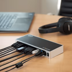 StarTech.com Docking Station USB 3.0 - Laptop Dock per doppio monitor con HDMI e DVI/VGA Video - Hub a 6 porte USB 3.1 Gen 1 5Gbps, GbE, Audio - Dock Universale Type-A - Windows & Mac - Vista aggiuntiva 7
