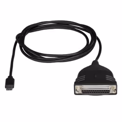 StarTech.com Cavo Adattatore per Stampante USB-C a Parallela DB25, Nero, USB C, DB25, 1,83 m, Maschio/Femmina, CE, RoHS