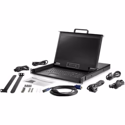StarTech.com Console KVM per Armadio Rack - Monitor LCD 17" - KVM Switch VGA - Cassetto KVM Montabile a Rack 1U completo con cavi e hardware - Supporto USB + VGA - Tastiera Inglese QWERTY - 50.000 MTBF - Vista aggiuntiva 6