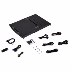 StarTech.com Console KVM per Armadio Rack - Monitor LCD 17" 1080p - KVM Switch DVI/VGA - Montabile a Rack su doppia guida - Cassetto KVM LCD 1U con cavi - Supporto USB - Tastiera Inglese QWERTY - 44.230 MTBF - Vista aggiuntiva 5