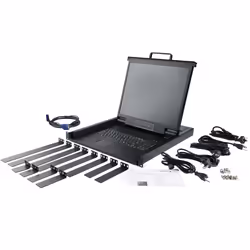 StarTech.com Console KVM per Armadio Rack - Monitor LCD 17" - KVM Switch VGA a 1 porta - Montabile a Rack - Cassetto KVM universale 1U LCD con cavi - Supporto USB - Tastiera Inglese QWERTY - 50.000 MTBF - Vista aggiuntiva 6