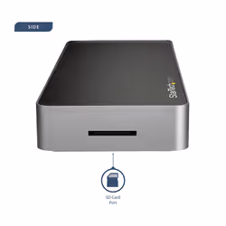 StarTech.com Docking Station USB-C per portatili a doppia uscita Video Dual-4K - USB Power Deliver 60W - Lettore Scheda Memoria SD - Vista aggiuntiva 4
