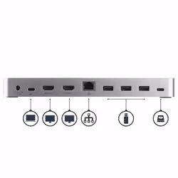 StarTech.com Docking Station USB-C per Doppio Monitor con Power Delivery 60W per Notebook Windows - Dock USB-Type C a HDMI/DVI MST - Dock USB 3.1 Gen 1 con Ricarica - Compatibile Thunderbolt 3 - Vista aggiuntiva 5