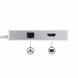 StarTech.com Adattatore Multiporta USB-C - Lettore SD ( UHS-II) - Power Delivery 100W - HDMI 4K - Gbe - 1x USB 3.0 - Vista aggiuntiva 5