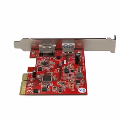 StarTech.com Scheda PCIe eSATA a 2 porte USB 3.1 (10Gbps) - 1x USB-A e 1x eSATA - Vista aggiuntiva 3