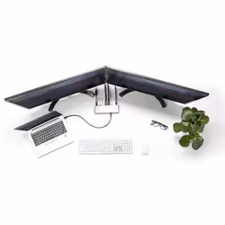 StarTech.com Thunderbolt 3 Dock - Doppio monitor 4K 60Hz TB3 Laptop Docking Station con DisplayPort, HDMI e VGA 1080p - Power Delivery e ricarica 85W - 2x USB-A, Ethernet - Mac e Windows - Vista aggiuntiva 5