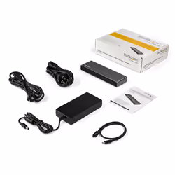 StarTech.com Thunderbolt 3 Dock - Doppio monitor 4K 60Hz TB3 Laptop Docking Station con DisplayPort, HDMI e VGA 1080p - Power Delivery e ricarica 85W - 2x USB-A, Ethernet - Mac e Windows - Vista aggiuntiva 7