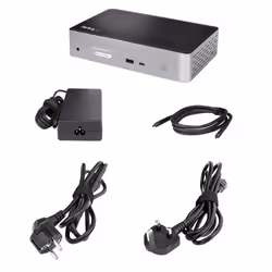 StarTech.com Docking Station USB C - Quad Monitor DisplayPort/HDMI 4K 60Hz - Dock USB-C Multi HDMI/DP, Power Delivery 100W - Hub USB con 1 Porta USB Type-C e 3 Porte USB-A, Ethernet, Audio - Vista aggiuntiva 7