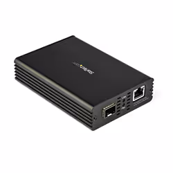StarTech.com Convertitore multimediale Ethernet in fibra 10GbE per rete 10Gbps NBASE-T SFP a RJ45 Multigigabit monomodale / multimodale Fibra ottica a rame Rete Ethernet a ponte in fibra - Vista aggiuntiva 4