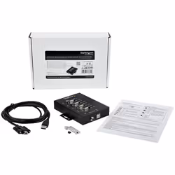 StarTech.com Hub Seriale 4 Porte da USB a RS232/RS485/RS422 -Hub Convertitore industriale da USB 2.0 a DB9 - Protezione IP30 - Hub in Metallo installabile su Barra Din - Protezione ESD 15kV - Vista aggiuntiva 5