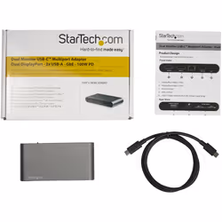 StarTech.com Docking Station USB-C per Portatili Windows - 2 x 4K DP - 100W PD 3.0 - Vista aggiuntiva 5
