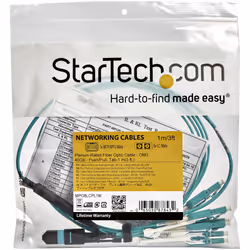 StarTech.com MPO8LCPL3M cavo InfiniBand e in fibra ottica 3 m MPO/MTP 8x LC Colore acqua - Vista aggiuntiva 5