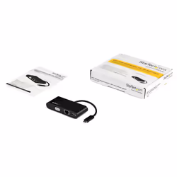 StarTech.com Adattatore Multiporta USB-C a VGA - Ricarica via Power Delivery (60W) - USB 3.0 - Gbe - Adattatore USB-C per Mac, Windows, Chrome OS - Vista aggiuntiva 5