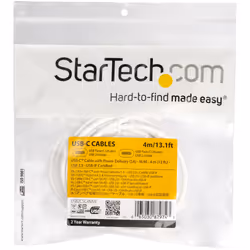 StarTech.com Cavo USB-C a USB-C 5A PD - M/M - Bianco - 4m - USB 2.0 - Conforme USB-IF - Vista aggiuntiva 5