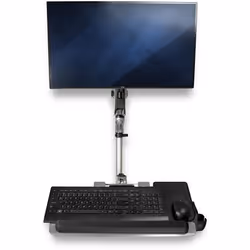 StarTech.com Postazione di lavoro con montaggio a parete - Scrivania articolata con braccio ergonomico per monitor regolabile in altezza e vassoio imbottito per tastiera - Display VESA da 34" - Supporto a muro pieghevole - Vista aggiuntiva 5