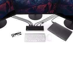 StarTech.com Docking Station USB-C per triplo monitor UHD 4K, Mac e Windows, Dock USB C a HDMI e DisplayPort, Hub a 5 porte USB 3.0 - PD 100W - Vista aggiuntiva 6