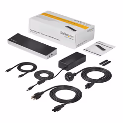 StarTech.com Docking Station USB-C per triplo monitor UHD 4K, Mac e Windows, Dock USB C a HDMI e DisplayPort, Hub a 5 porte USB 3.0 - PD 100W - Vista aggiuntiva 7
