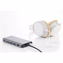 StarTech.com Adattatore multiporta USB C - Mini dock da viaggio USB-C con HDMI 4K o VGA 1080p - Hub USB 3.0 3x, SD, GbE, audio, pass-through PD da 100 W - Docking station portatile per laptop / tablet - Vista aggiuntiva 7