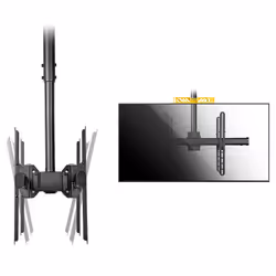 StarTech.com Supporto a Soffitto per due TV - Staffa per 2 Monitor con asta telescopica regolabile - Inclinazione/Rotazione/Orientamento - Staffa VESA per Schermi da 32 a 75" - Vista aggiuntiva 6