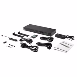 StarTech.com Matrice Switch HDMI 4x4 con controllo Audio e Ethernet - Switch Video HDMI 4K 60Hz - Splitter HDMI 2.0 montabile a rack con telecomando - Vista aggiuntiva 5