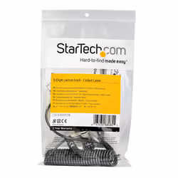 StarTech.com Cavo Lucchetto di Sicurezza con combinazione per PC Portatile - Autoavvolgente - Serratura con Combinazione a 3 cifre - Vista aggiuntiva 4