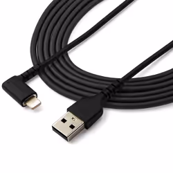 StarTech.com Cavo da USB-A a Lightening da 2m durevole - nero ad angolo retto a 90&deg; in fibra aramidica - Robusto e resistente cavo di alimentazione/sincornizzazione da USB tipo A a Lightening con certificazione Apple MFi per iPad/iPhone 12 - Vista aggiuntiva 5