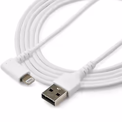 StarTech.com Cavo da USB-A a Lightening da 2m durevole - bianco ad angolo retto a 90&deg; in fibra aramidica - Robusto e resistente cavo di alimentazione/sincornizzazione da USB tipo A a Lightening con certificazione Apple MFi per iPad/iPhone 12 - Vista aggiuntiva 5