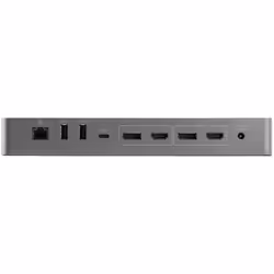 StarTech.com Dock Thunderbolt 3 compatibile con USB-C - Doppio monitor 4K 60Hz DisplayPort 1.4 o doppio display HDMI - Laptop Docking Station 8K 60Hz- Dock TB3/USB-C - 96W PD, 5xUSB - 10Gbps - Vista aggiuntiva 4