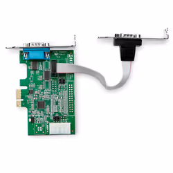 StarTech.com Scheda adattatore seriale PCI Express RS232 a 2 porte - Scheda controller host seriale PCIe RS232 - PCIe a seriale DB9 - 16950 UART - Scheda di espansione a basso profilo - Windows e Linux - Vista aggiuntiva 5