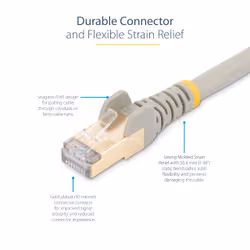 StarTech.com Cavo di rete Ethernet RJ45 CAT6a da 7m - Grigio - Vista aggiuntiva 6