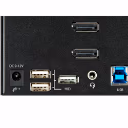 StarTech.com KVM Switch DisplayPort a due porte e triplo monitor DP - 4K 60Hz UHD HDR - KVM DP 1.2 per computer desktop con hub 2 porte USB 3.0 (5Gbps) e 4x USB 2.0 HID, audio - Commutazione con tasti di scelta rapida - TAA - Vista aggiuntiva 7