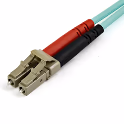StarTech.com Cavo in fibra ottica multimodale da LC/UPC a LC/UPC OM4 da 7 m - Fibra LOMMF/VCSEL Zipcord da 50/125 µm, Reti 100G - Bassa perdita di inserzione - Cavo patch in fibra LSZH - Turchese - Vista aggiuntiva 2